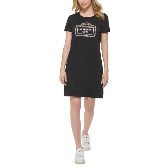 Karl Lagerfeld Paris Womens Rue Lagerfeld T-Shirt Dress - Picture 1 of 1